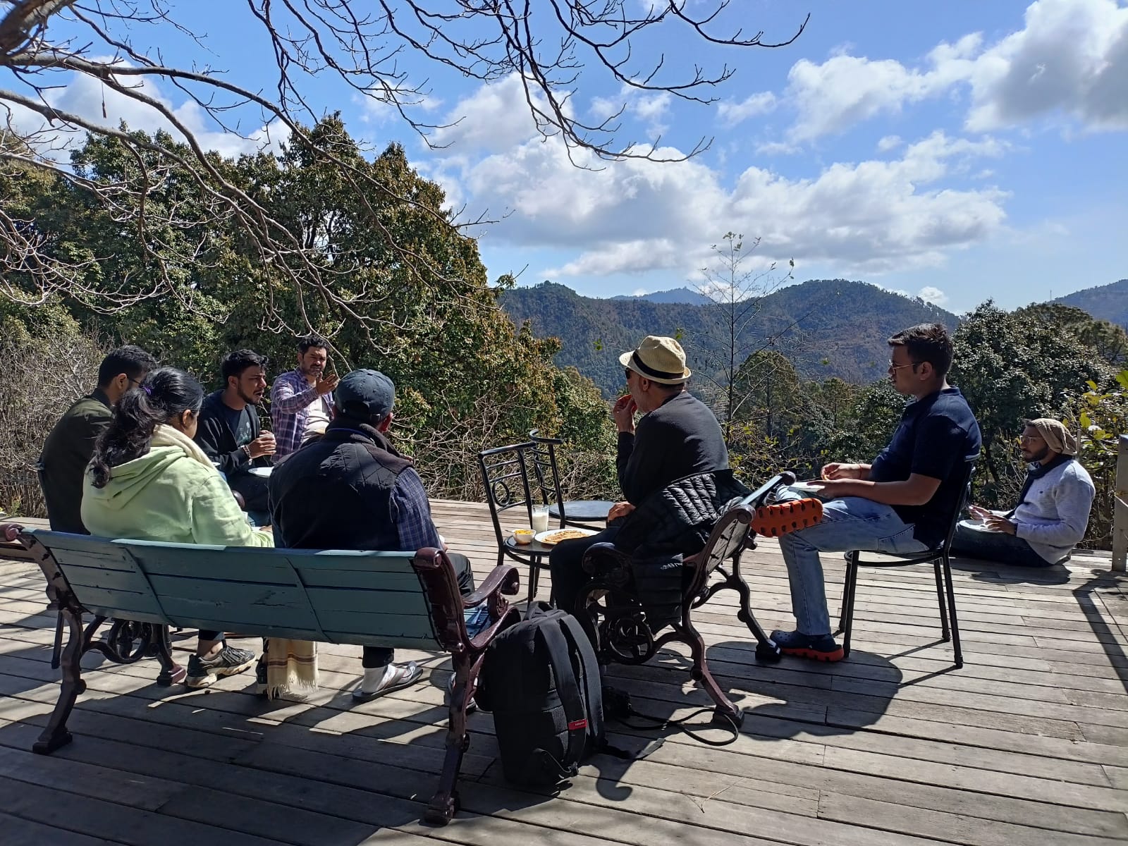 Exploring the captivating world of art with IIP's open class amidst the awe-inspiring beauty of the himalayas
